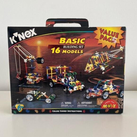 Vintage K'NEX Basic Building Set 16 Models - Picture 1 of 8